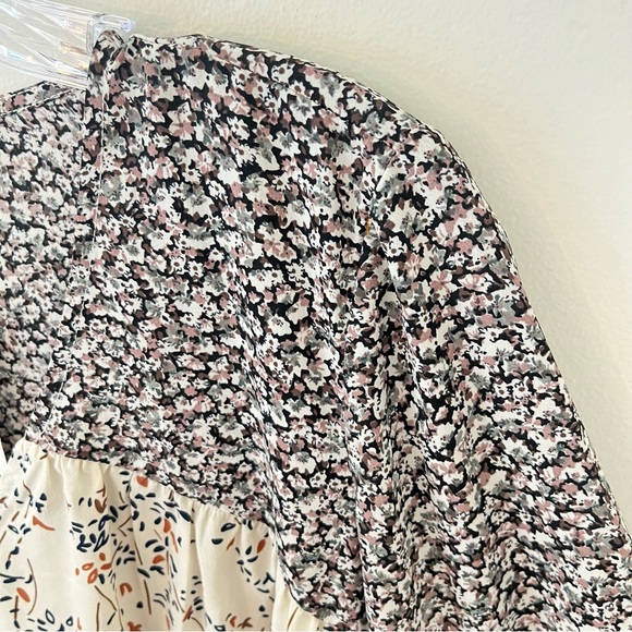 NWT Suzanne Betro Weekend Babydoll Floral Ruffle Peplum Blouse Tunic Small (ff) - Picture 3 of 14